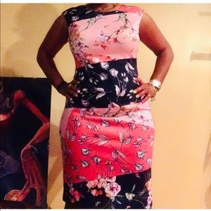 NWOT Vince Camuto fitted floral dress 1 size 10